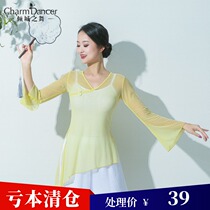The dance of the city the classical dance the long-sleeved national body rhyme the basic training of yoga the basic stretch net gauze clothes
