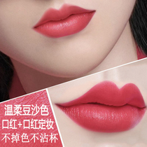 Lanbo lipstick big name does not fade does not stick to the cup long-lasting moisturizing waterproof makeup artifact raincoat hummus color woman