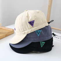 Japanese short Eaves Childrens letter embroidered cap spring and autumn boys and girls sunshade sunscreen baseball cap summer parent-child