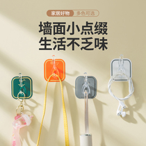 Handle hook-free punch-free adhesive door behind hanging costume towel kitchen trace-paste coupling stick can be cropped