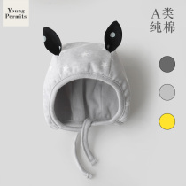 Newborn baby hat autumn and winter cotton cute super cute baby boy autumn ear protection winter warm cap