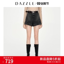 Liu Wen with DAZZLE 2021 spring and autumn washed burrs jeans shorts womens 2D1R1031A