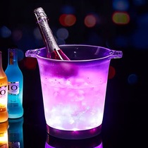 LED Round hand with handle glowing ice bucket bar TVK glowing beer barrel colorful light color optional printing