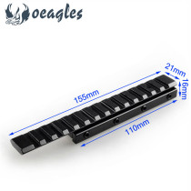 11-turn 20MM 155 long converter aluminum alloy rail increasing bracket laser flashlight clip metal accessories