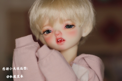 taobao agent [Takeya Bamboo House] BJD6 points 4 points and 8 points OB11Parabox small cloth meow wigs of light gold youth hair