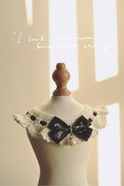 (Sticky glutinous rice home) Handmade pet Item Circle kitty pooch high-end cute black and white matching color neck