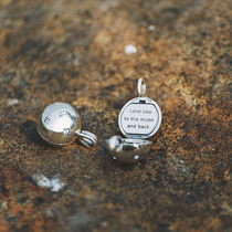 Confession Balloon Retro 925 Sterling Silver English Ball Pendant Open Box Nine Gift Couple