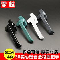 38 Thickened handle aluminum alloy window handle lock aluminum push window inside and outside lock old style flat door and window seven-character handle buckle