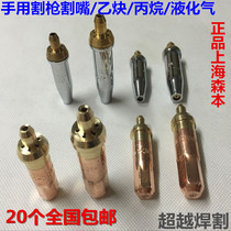 Shanghai senben cutting gun hand with G01 G07-30 100 oxygen propane acetylene cutting nozzle national standard gas cutting nozzle