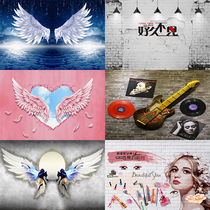 New anchor studio 3d background wall cloth stereo high definition fast hand shake sound Net red creative video shooting background