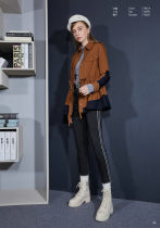 CANDACE Hong * female autumn and winter counter womens clothing 71547A casual all-match short coat 1980