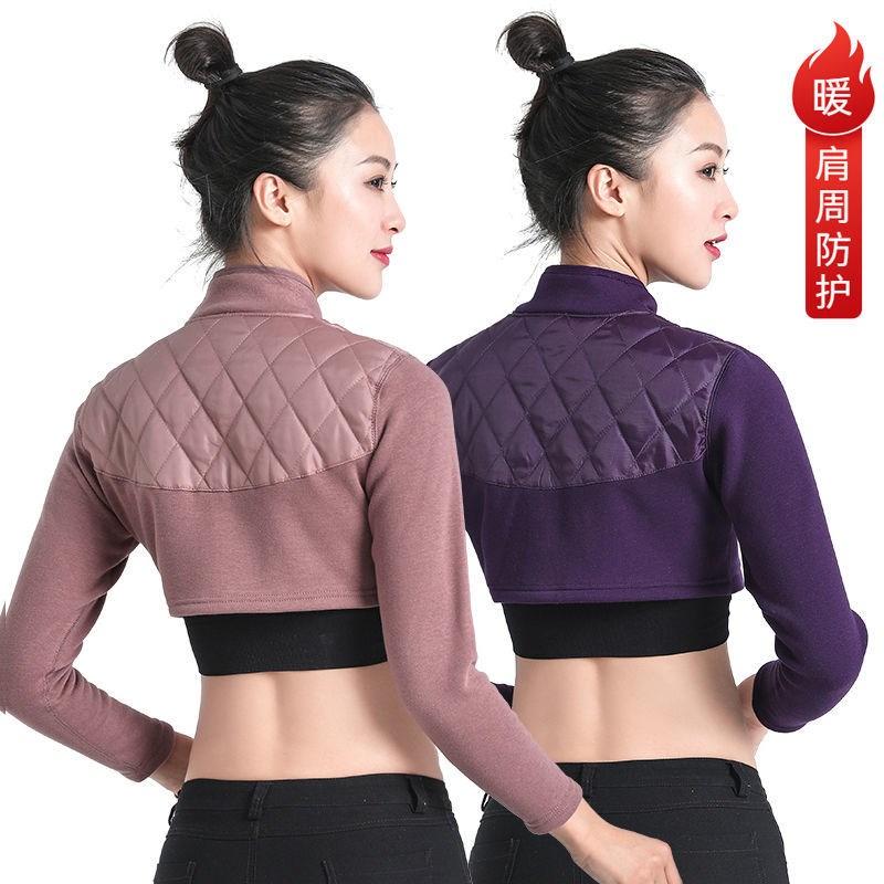 Men and women shoulder thick warm sleep shoulder shoulder velvet shoulder middle-aged shoulder cold clothing winter