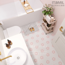 Pink Toilet Floor Tiles Balcony Anti Slip Mosaic Tiles Small retro Cuisine wall Wall Brick Toilet Floor Brick