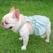 Fardou Clothes Summer Dogs Summer Dogs Summer Clothing Pet Vest Dress Harness Plaid Skirt Octao Snownery Teddy Dog Vest