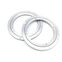 Tempered glass turntable base aluminum alloy turntable table table turntable track household round table solid wood marble