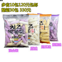 Yikang cheese rice cake 500g Three-flavor Korean sandwich brushed spicy fried rice cake strips Korean army hot pot ingredients