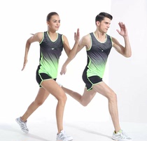 Track and field suit suit mens running suit primary and secondary school students new couple fitness training suit examination track and field sports suit