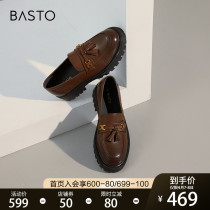 Thyme 2022 Spring mall New retro pine pastry shoes thick bottom small leather shoes Lefoe shoes womens single shoes WHY16AA2