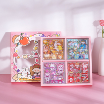 100 handbills stickers suit waterproof and transparent water glasses glued to decorate small patterns ins wind Bennet handbills tz8r