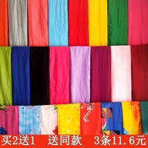 Factory direct autumn and winter new ladies sand towel long big red silk scarf solid color cotton linen scarf warm shawl