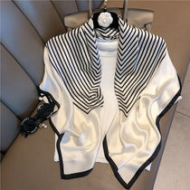 Silk scarf 90 square scarf women spring and autumn foreign fashion thin Joker matching shirt scarf 2021 new winter