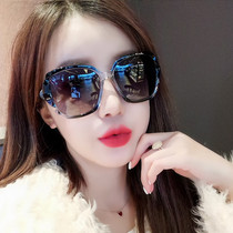 2022 new sunglasses advanced sensins wind big face slim big frame mesh red anti-UV sunglasses women