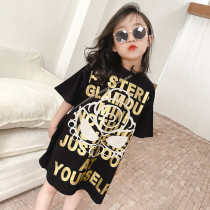 Pro-child dress Mothers dress 2021 new Chaoyang Summer Fashion Spring dress girls mid-length t-shirt summer t-shirt dress