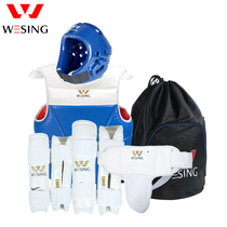 Jiuh Jishan Taekwondo protective gear set Men and women adults and children thickened helmet chest protection arms and legs practical training competition