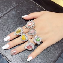 Mi Mi jewelry 18K gold diamond ring full diamond bracelet custom couple pendant choker earrings female