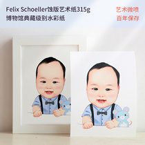 Hand-painted baby souvenir diy self-made 100-day anniversary baby newborn full moon fetal hair painting gift customization