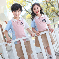 Kindergarten garden clothes Summer clothes pure cotton college style childrens class clothes Performance graduation clothes set Primary school school uniforms Summer