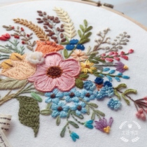 Artisan Balls Handcrafted French Four Seasons Embroidered scent of spring DIY materials bag embroidered presents