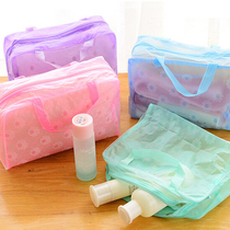 Transparent fashion cosmetic bag portable waterproof ladies storage bag travel wash bag cosmetics finishing bag