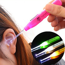 Light-emitting buckle ear spoon Adult Baby Baby Baby child ear scoop tool ear grilled soft head ear cleaner