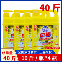 White cat efficient oil-removing detergent 5kg*4 bottles dosage strong cleaning power washable fruits and vegetables fishy and odorless