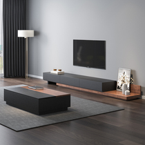 Nordic luxury TV cabinet coffee table combination modern simple small apartment telescopic TV cabinet floor cabinet wall cabinet