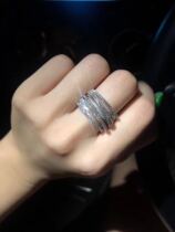 JollyMolly niche designer original Net red chic Joker Heavy Industry sterling silver shiny thin multi-layer ring female