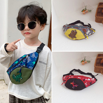 Childrens bag shoulder bag fashion boy camouflage small satchel boy tide cool chest bag Baby Color small waist bag