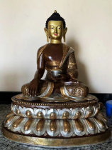 Tibetan Buddhism Nepal copper gilt tantric Buddha statue Buddha Sakyamuni Buddha statue 1 meter