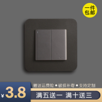 Switch Sticker Wall Patch Pure Color Home Minimalist Modern Trim Patch Switch Protective Sheath Socket Frame Free and waterproof