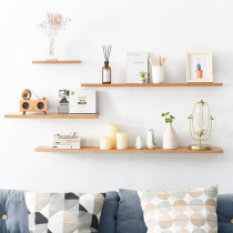Solid wood word partition shelf Wall TV wall shelf Wall rack Bookshelf hanging wall partition wall shelf