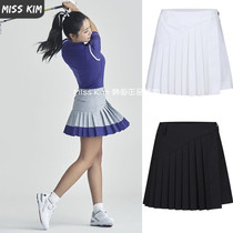 Korea DESCENTE Disant 21 Spring Golf Clothes Womens Irregular Sports Pleated Skirt Short Skirt