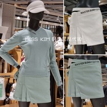 Korean MASTER BUNNY golf suit 21 autumn female character irregular ruffled skirt skirt