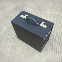  Rainbow new high-end black PU leather multi-layer grid retractable optical glasses password box display box