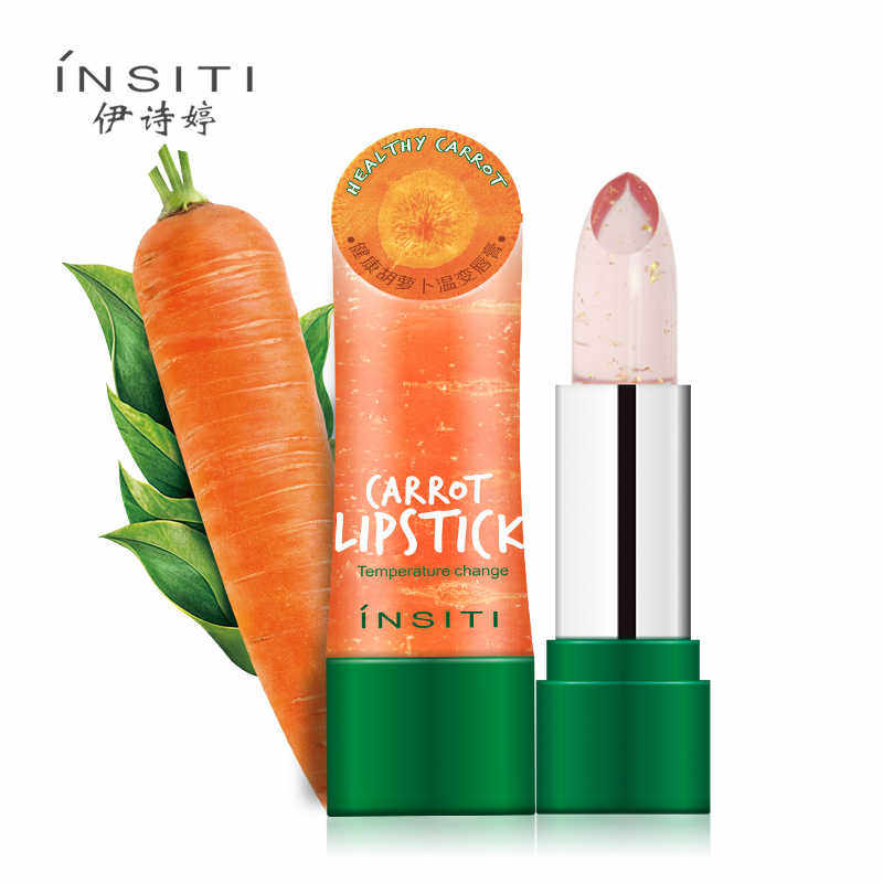 Isil healthy carrot warm lip balm crystal cream lip temperature change color moisturizing long-lasting solid color lip