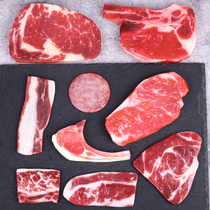 Simulated raw steak model fake barbecue pork beef fresh meat film and television ornaments Western food jewelry props