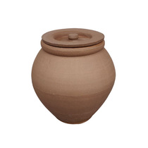 Glazed coarse pottery tea jar with lid insect-proof moisture-proof lead-free clay ceramic household vintage rice jar rice barrel