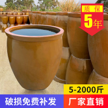 Pickles large tank water tank household water storage ceramic clay tank courtyard coarse pottery old-fashioned fermented retro sauerkraut tank