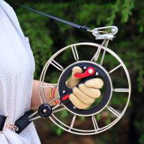New upgraded version of stainless steel hand wheel back pulley brake universal wheel Weifang kite reel novice winding wheel