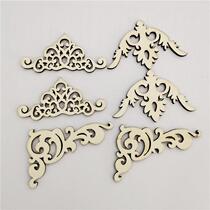 30 bags 7cm wooden home decoration eco-friendly wood chips handmade DIY graffiti White embryo photo frame patch decorative painting